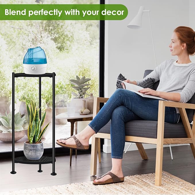 2-Pack Plant Stand Indoor Outdoor, Heavy Duty Indoor Plant Shelf, 2 Tier - Image 6