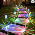 DenicMic Solar Lights Outdoor 10 Pack Waterproof Color LED Stainless Steel by Denicmic
