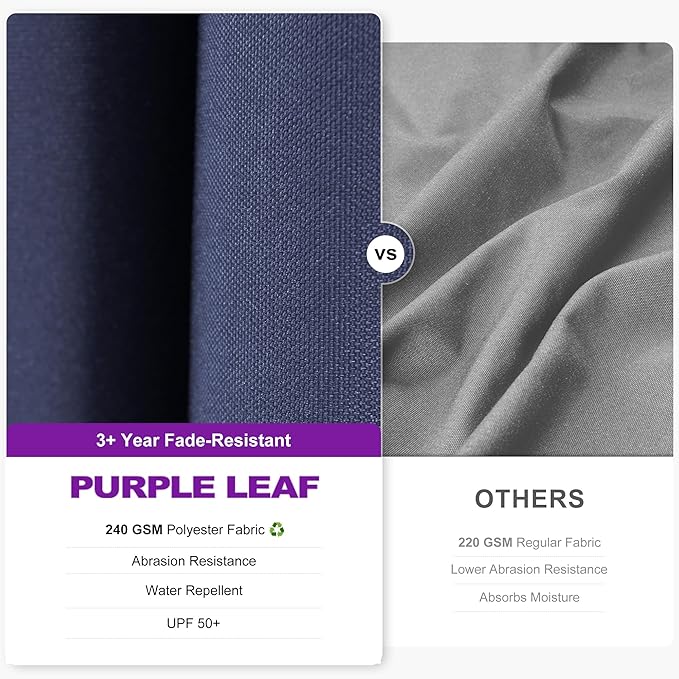 PURPLE LEAF 8' X 8' Left-right Tilting Patio Umbrella Outdoor Cantilever Swivel - Image 4