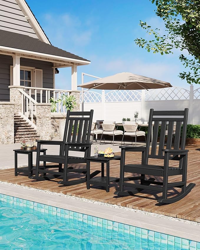 HDPE Rocking Chair Outdoor Set of 4 - Image 6