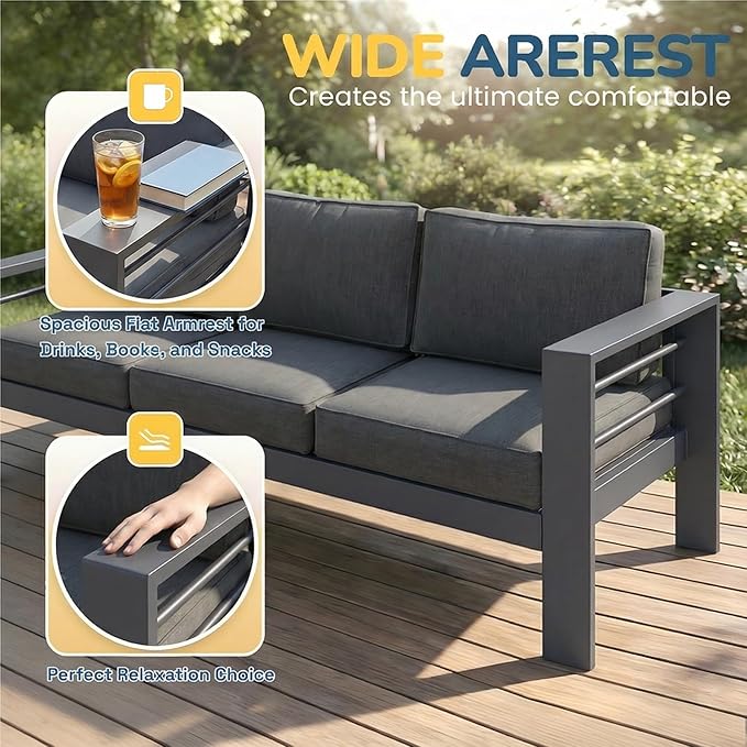 Solaste Aluminum Patio Furniture Set - Image 5