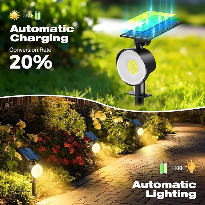 nipify 6 Pack Solar Spot Lights Outdoor Waterproof - Image 4
