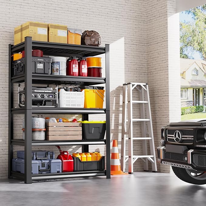 Set of 3 71"H Garage Shelving-3000LBS 5 Tier Storage Shelves, Adjustable Heavy - Image 2