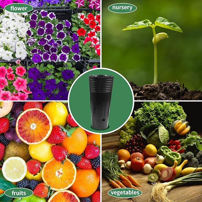 20 Pcs Plastic Deep Nursery Pots - Image 6