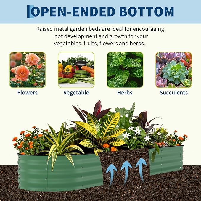 Garvee 2 Pack Galvanized Raised Garden Beds - Image 7