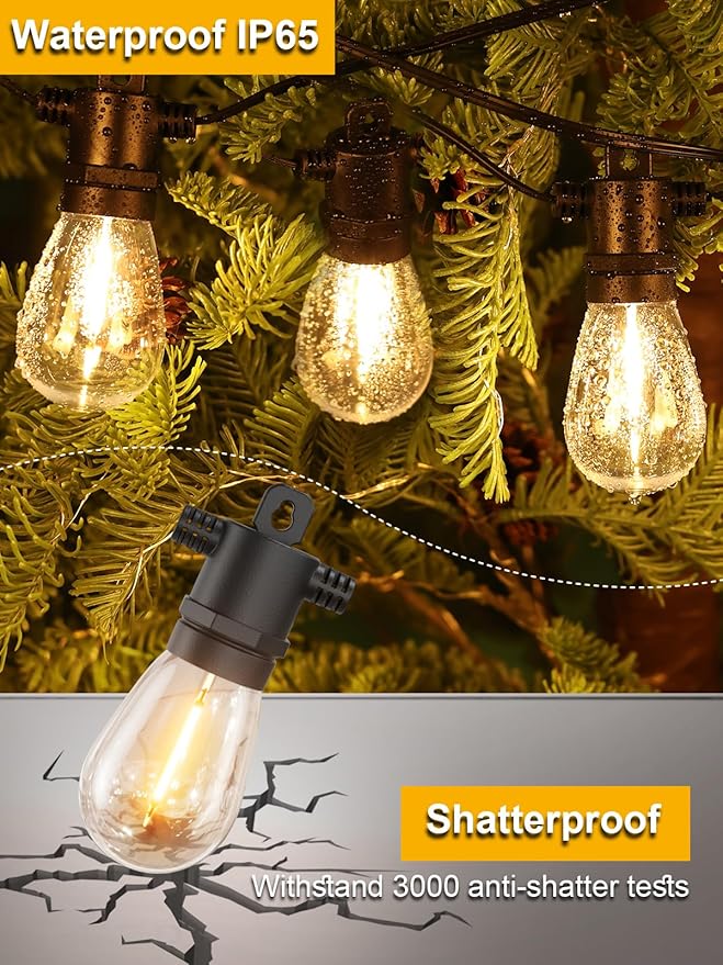 Svater Outdoor String Lights 50 FT, Patio Light - Image 2