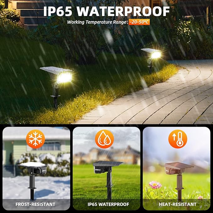 3 Brightness Modes Solar Outdoor Lights - Image 2