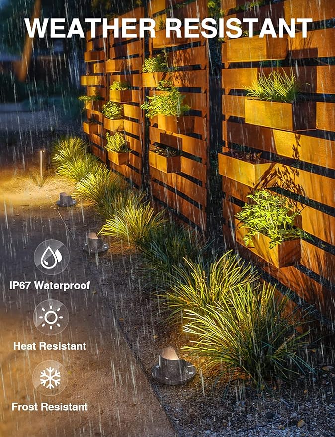 SUNVIE 12 Pack Low Voltage Landscape Lighting 12W LED Outdoor In-Ground - Image 4