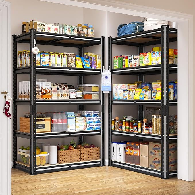 5 Tier Garage Shelving 2020LBS Storage Shelves, Adjustable Heavy Duty Metal - Image 7