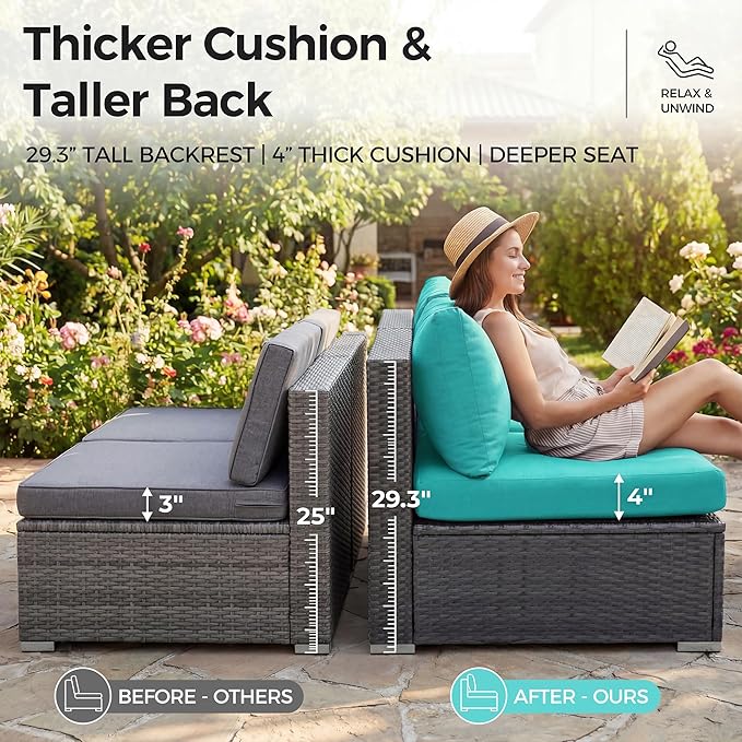 NICESOUL Extra Large 9 Piece Patio Furniture Set - Image 7