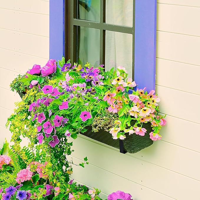 LukLoy Window Planter Box Brackets, 2 Pack Adjustable Heavy Duty Wall Mount - Image 9
