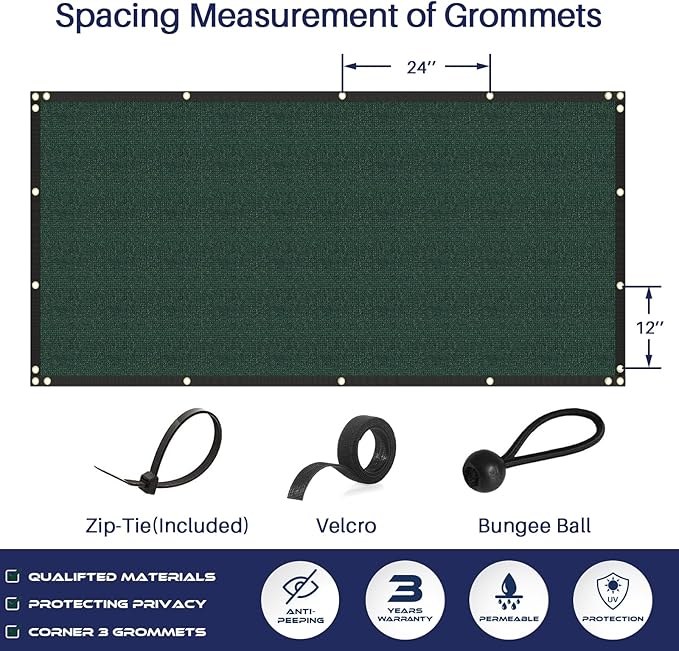 Windscreen4less Privacy Fence Screen Heavy Duty Windscreen Fencing Mesh Fabric - Image 6