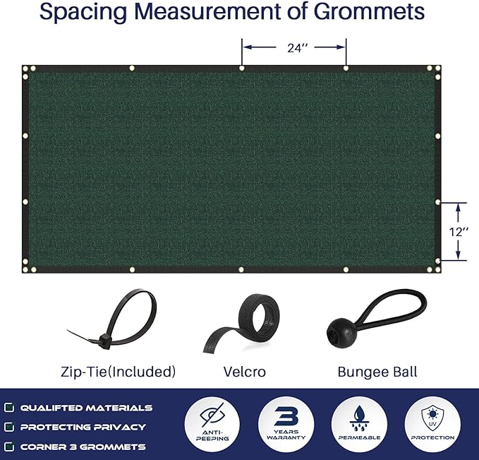 Windscreen4less Privacy Fence Screen Heavy Duty Windscreen Fencing Mesh Fabric - Image 6