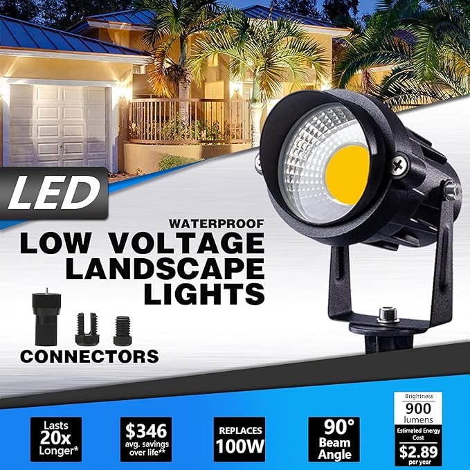 SUNVIE 12W Low Voltage Landscape Lighting Landscaping Lights - Image 2