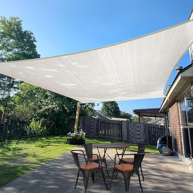SUNLAX Sun Shade Sail 13' x 23' Peach Fuzz Rectangle Canopy Sail Shade Cover UV by SUNLAX