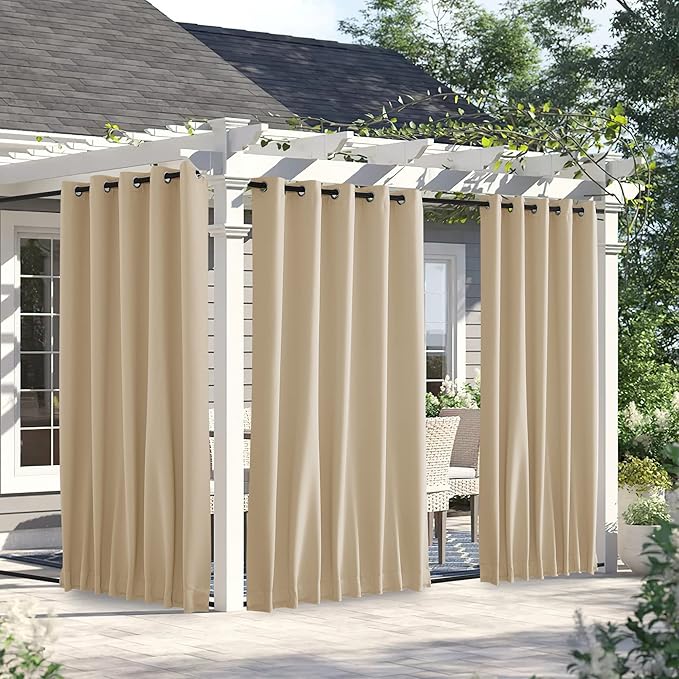 NICETOWN 2 Panels Outdoor Curtains by NICETOWN