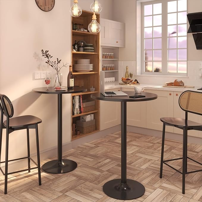 Furmax Bistro Pub Table Round Bar Height Cocktail Table - Image 2