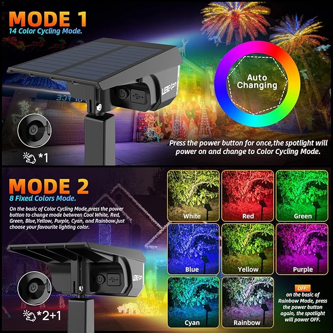Color Solar Lights Outdoor Waterproof Spotlights - Image 5