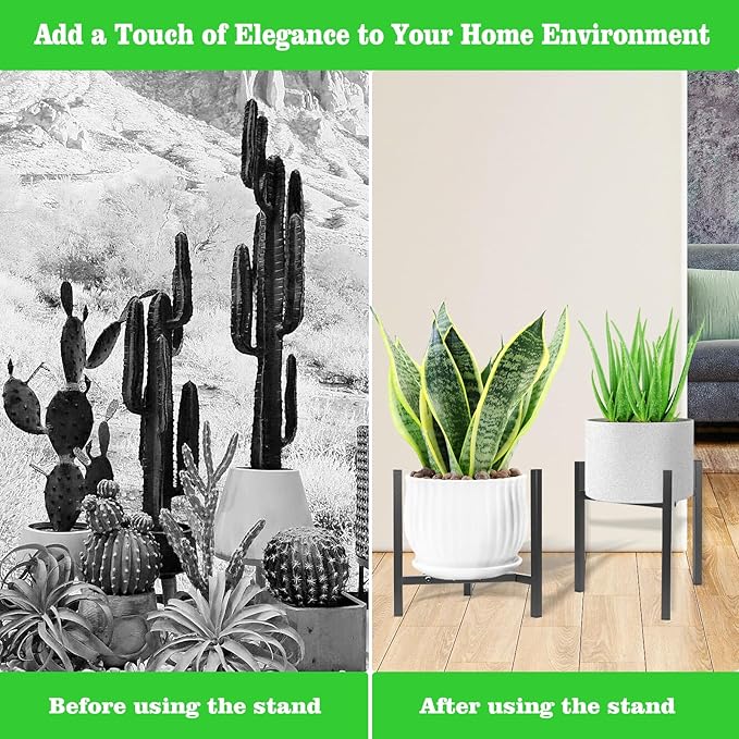 Airpark Plant Stand Indoor Adjustable, Metal Modern Plant Stand, Heavy Duty - Image 8