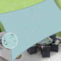 LOVE STORY Waterproof 10' x 13' Rectangle Sky Blue Sun Shade Sail Cannoy UV by LOVESTORY