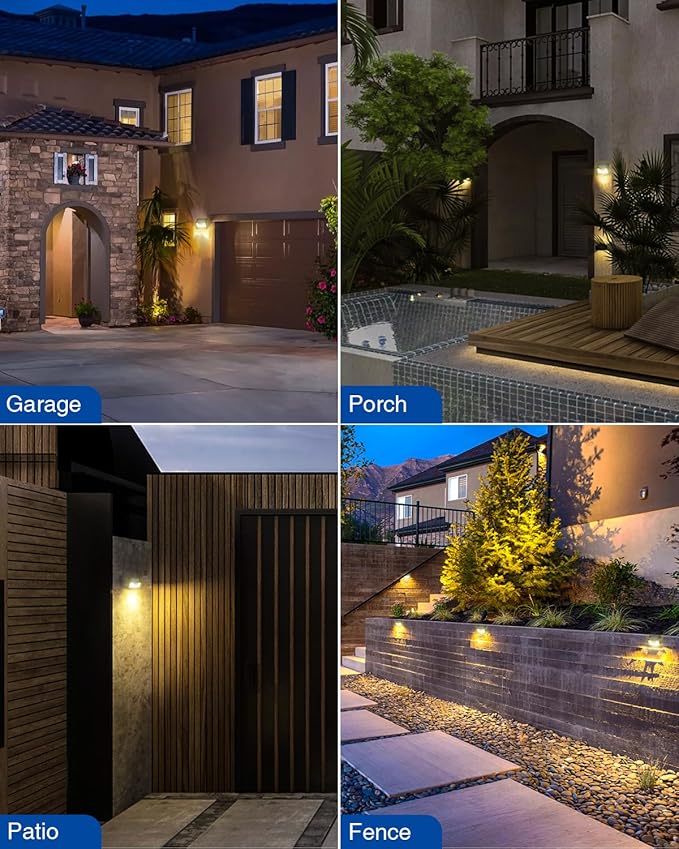 Peasur Solar Lights Outdoor Waterproof, Solar Security Fence Lights - Image 6