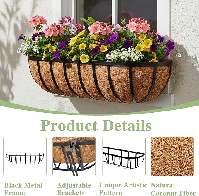 English Inviting Horse Trough Balcony Planter - Image 5