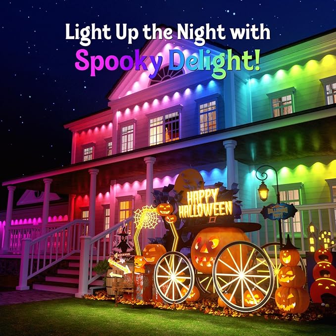 Fitop Permanent Outdoor Lights, 150FT RGB Waterproof LED Lights - Image 4