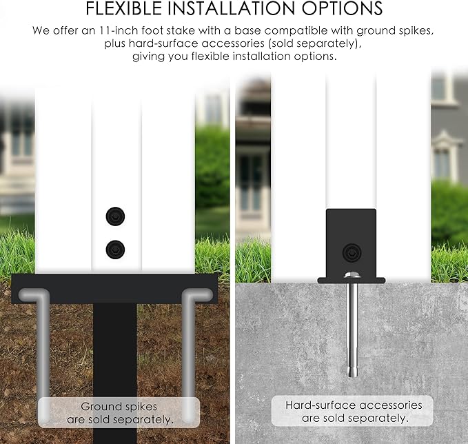 Kozyard 50" W x 48" H Outdoor Privacy Screens Aluminum Post, Air Conditioner - Image 3