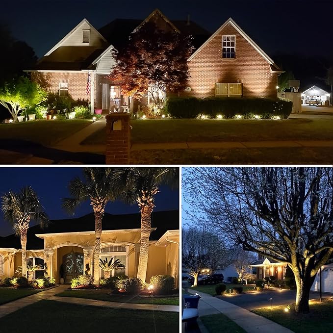 SUNVIE 12W LED Landscape Lighting Low Voltage Waterproof Garden Pathway Lights - Image 7
