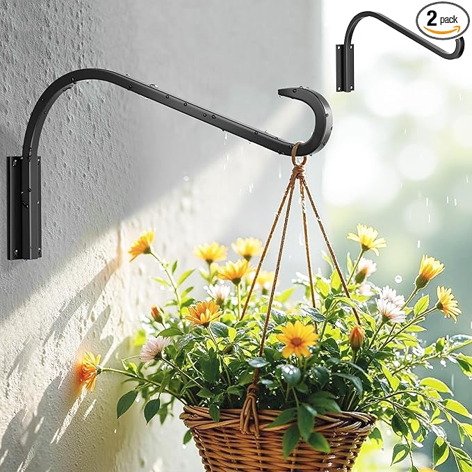 16 Inch 2 Pack Plant Hangers for Indoor/Outdoor Wall Mount by saffruff