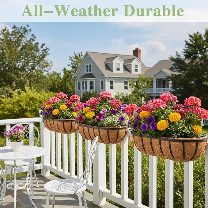 English Inviting Horse Trough Balcony Planter - Image 6