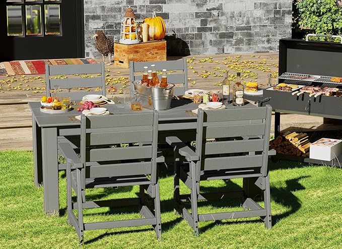GREENVINES Outdoor Dining Table | 67’’ | HDPE | Rectangle Tables - Image 4