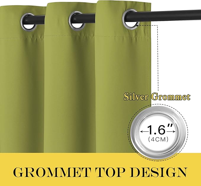 NICETOWN Bedroom Curtain Room Darkening Drapery 102 inches Length - Image 6
