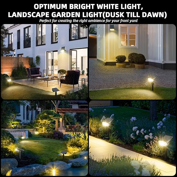 Solar Spot Lights Outdoor Landscape Lights, IP65 Outdoor Waterproof Spotlights - Image 7