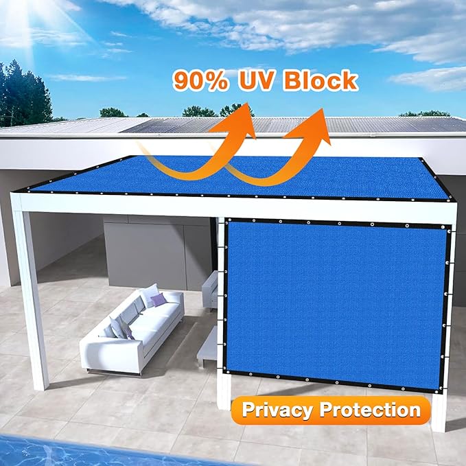 Artpuch Outdoor Pergola Shade Cover 8' X 18' Sun Shade Cloth - Image 3