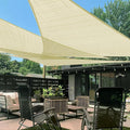 LOVE STORY Custom Size 5'x5'x7.1' Butter Cream Sun Shade Sail Right Triangle by LOVESTORY