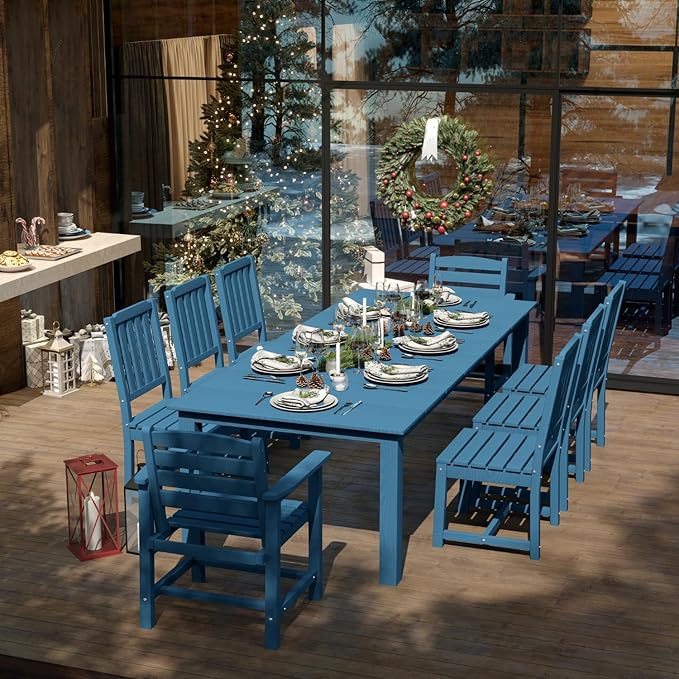 5-Piece White Outdoor Dining Set - Image 9
