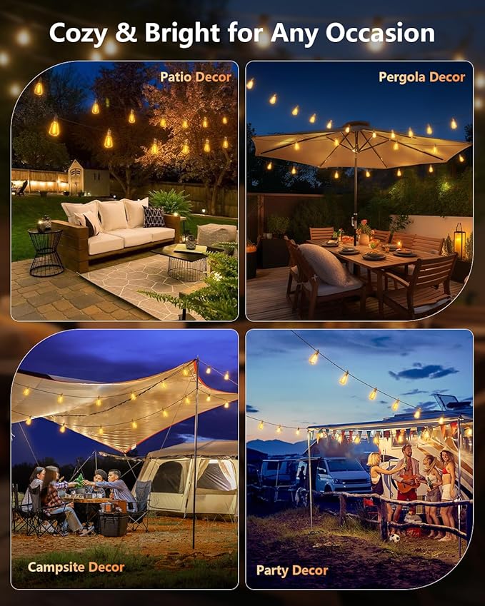 Brightown 151FT Solar String Lights Outdoor Waterproof - Image 8