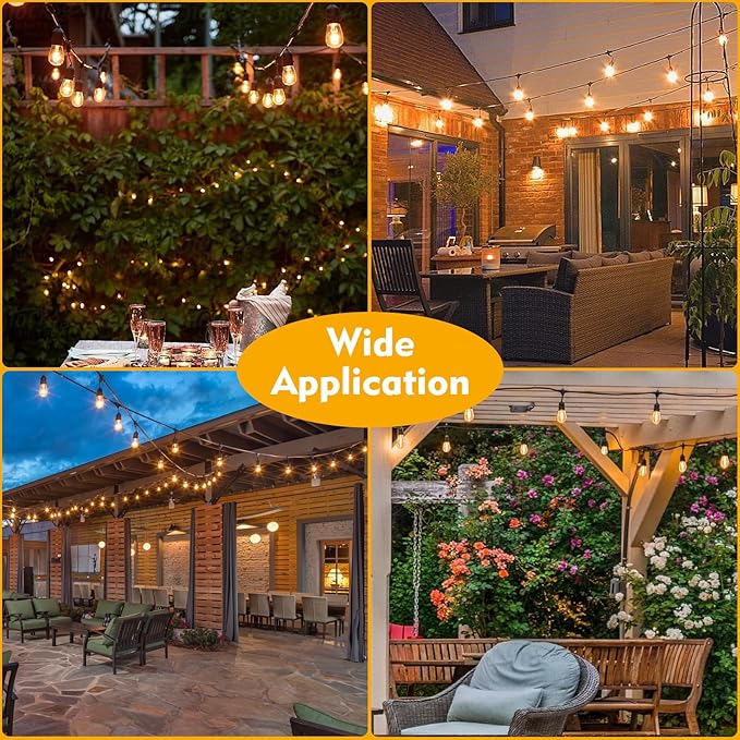 24 Pack LED S14 Replacement Light Bulbs, Waterproof 1W Vintage Edison Bulbs - Image 8