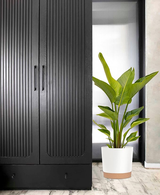 kubvici Plant Pots for Indoor Plants, 2 Pack 10 Inch Plant Pot Plastic Flower - Image 5