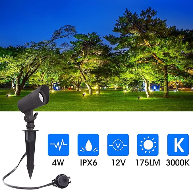 LED Landscape Lights with Connectors, 12V Low Voltage, Warm White 3000k - Image 7