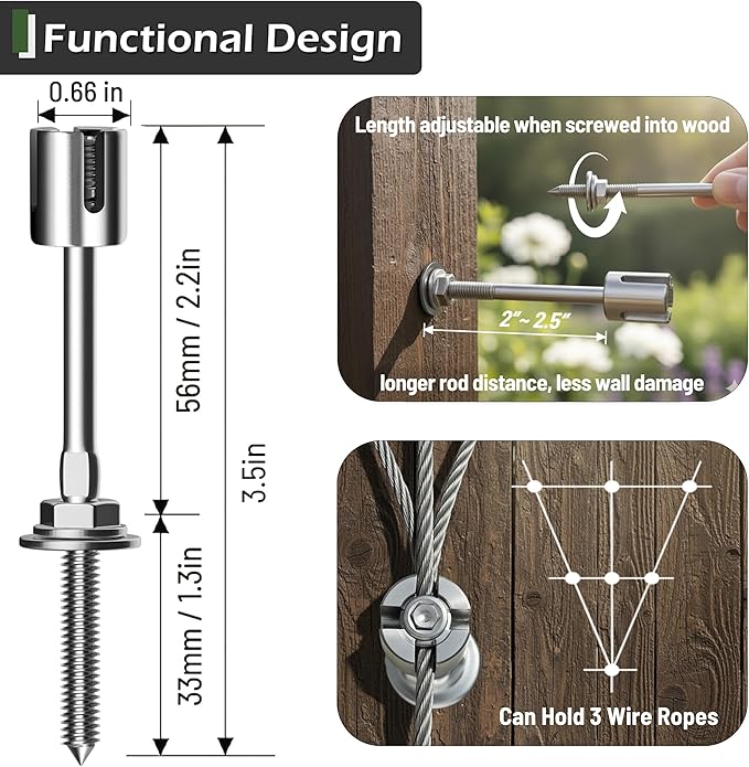 Wire Trellis for Climbing Plants Outdoor, 30-Set Wall Wire Trellis Kit - Image 5