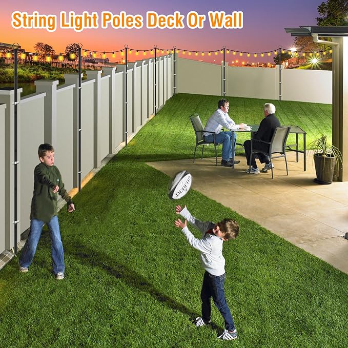AILBTON 2 Pack 10Ft String Light Poles, Light Poles - Image 5