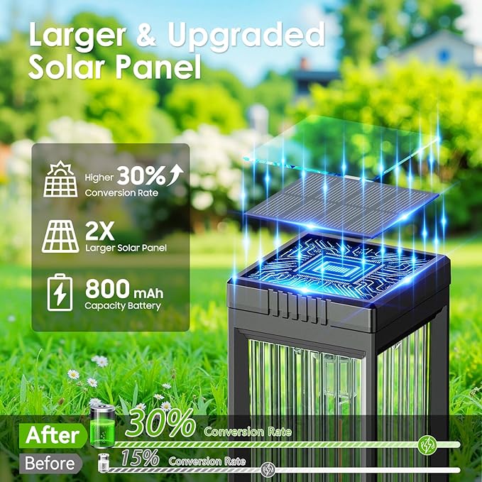 Solar Pathway Lights Outdoor, 6 Pack Upgraded Solar Lights Outdoor Waterproof - Image 6