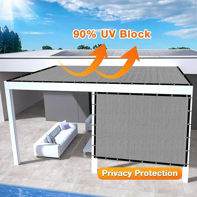 Artpuch Outdoor Pergola Shade Cover 8x10 FT Sun Shade Cloth - Image 3