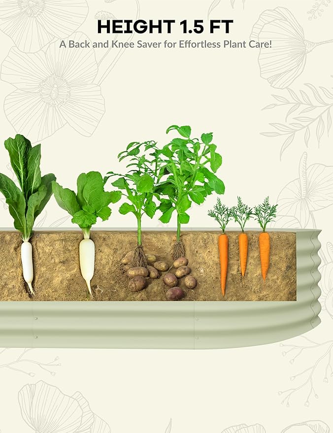 2 Pcs Raised Garden Beds Outdoor 8x2x1.5 ft - Image 5