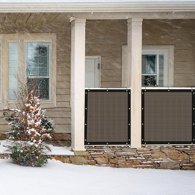 UPGRADE Privacy Fence Screen 4'x24' Brown Outdoor 90% Visibility Blockage 170 - Image 8