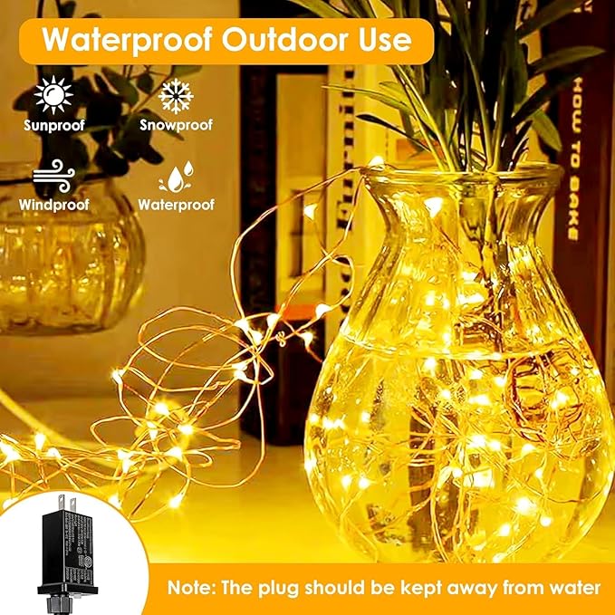 Extra Long 99Ft 300 LED Fairy Lights Plug in - Image 2