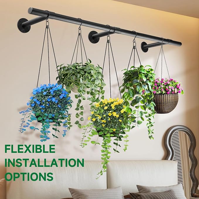 2 pcs Hanging Planters Rod, Plant Hanger Indoor - Image 7