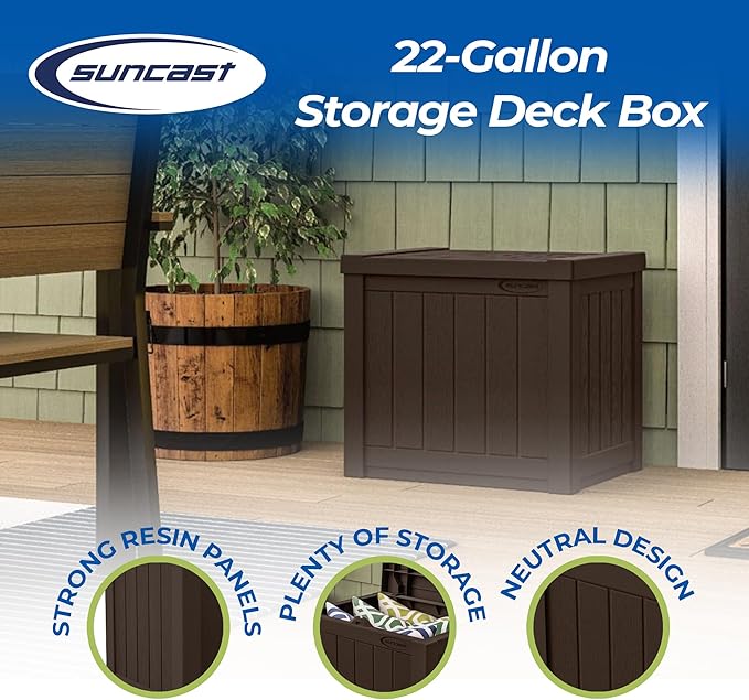 Suncast Small Outdoor Storage Box - Image 2